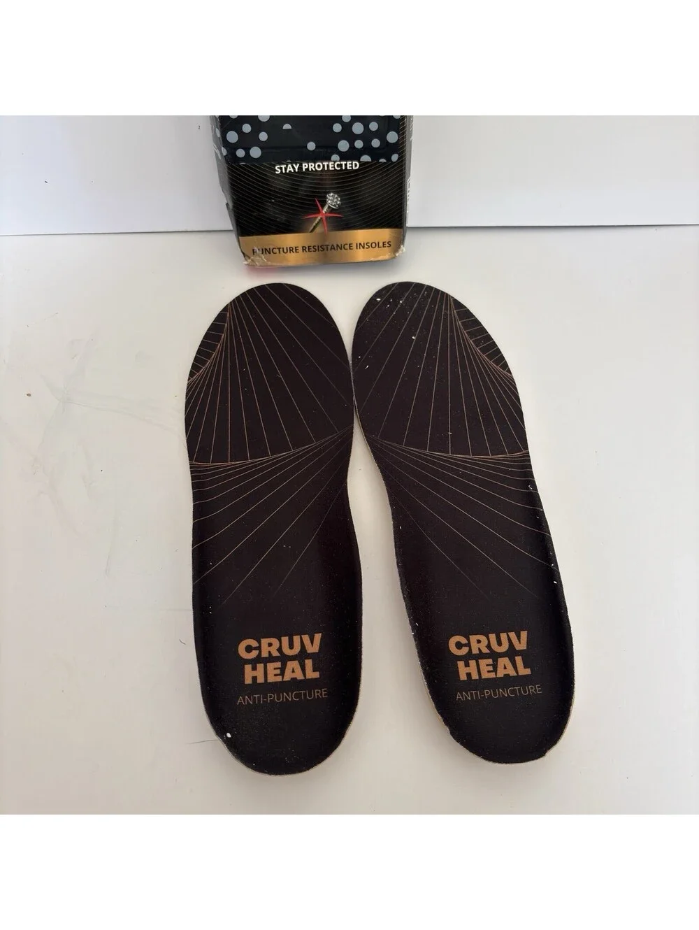 CRUVHEAL Puncture Resistant Work Insole - Nail Proof - Steel Toe Inserts - Work